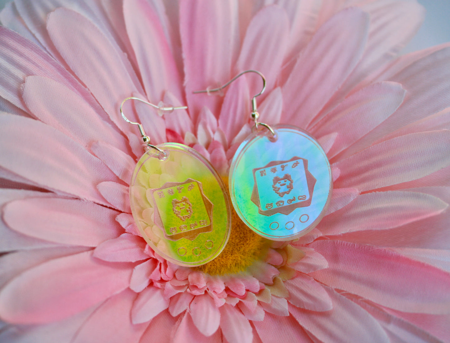 Wholesale- Tama Gotchi Digital Pet Earrings- 90s Y2K Iridescent Nostalgia