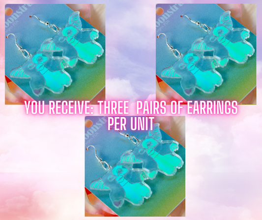 Wholesale- Mogwai Earrings- 80s Y2K Iridescent Nostalgia