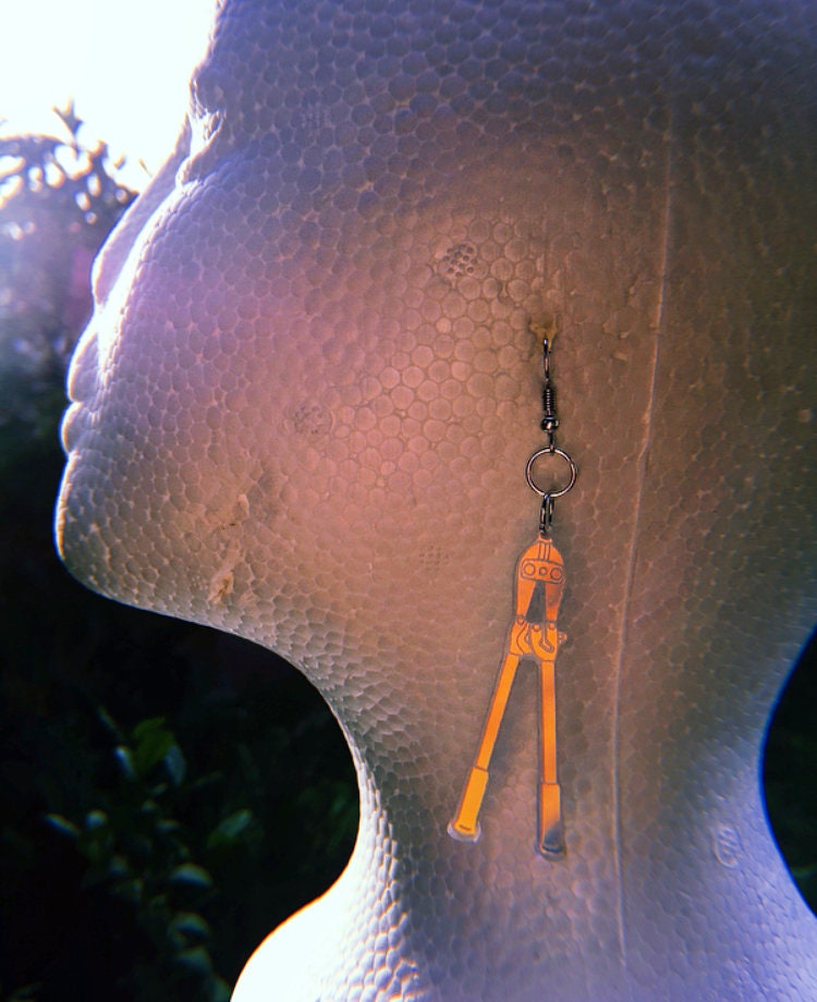Fiona Apple Fetch the Bolt Cutters Earrings- Lasercut Iridescent The Idler Wheel Paper Bag Criminal Kate Bush Tori Amos Freedom Symbol Holo