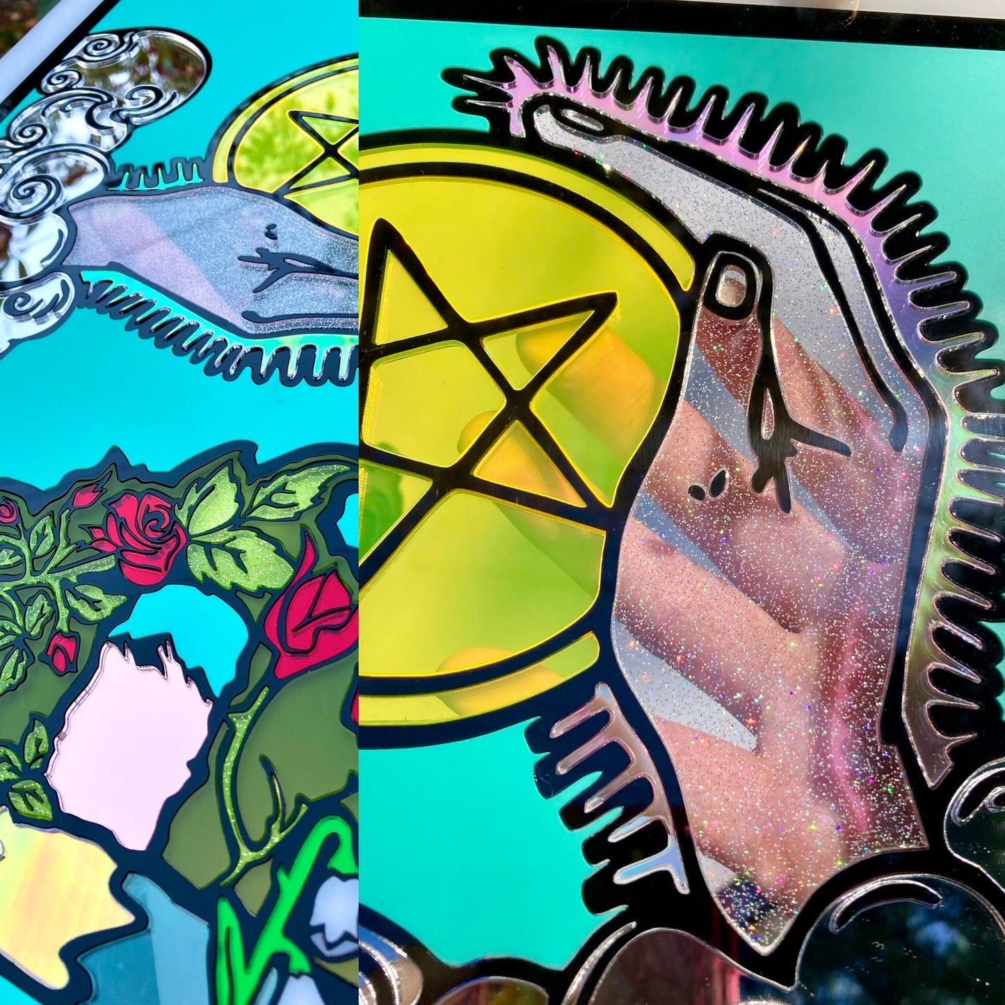 Ace of Pentacles Tarot Wall Hanging- Home Decor OOAK