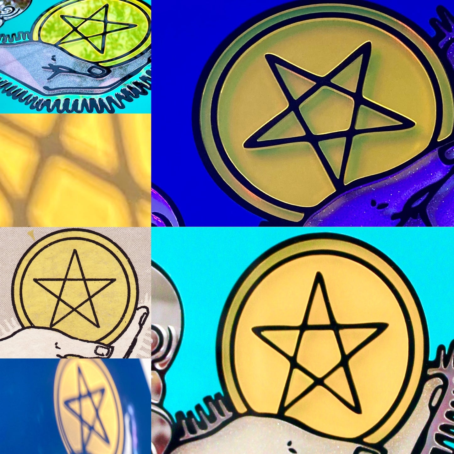 Ace of Pentacles Tarot Wall Hanging- Home Decor OOAK