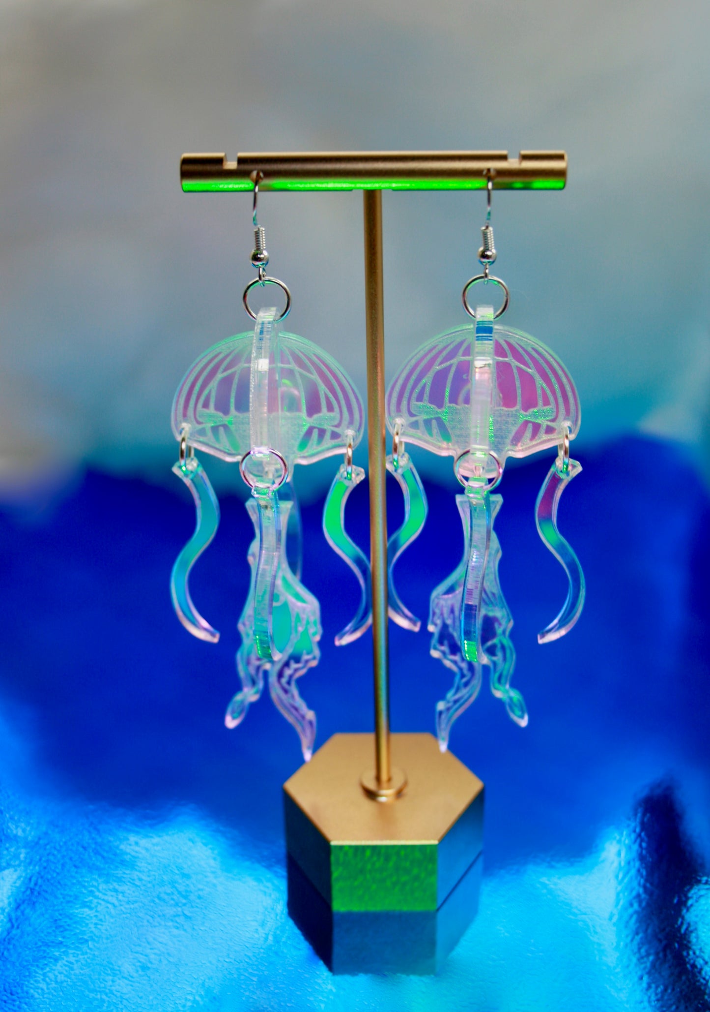 Wholesale- Jellyfish Earrings- Aquatic Ocean 3D