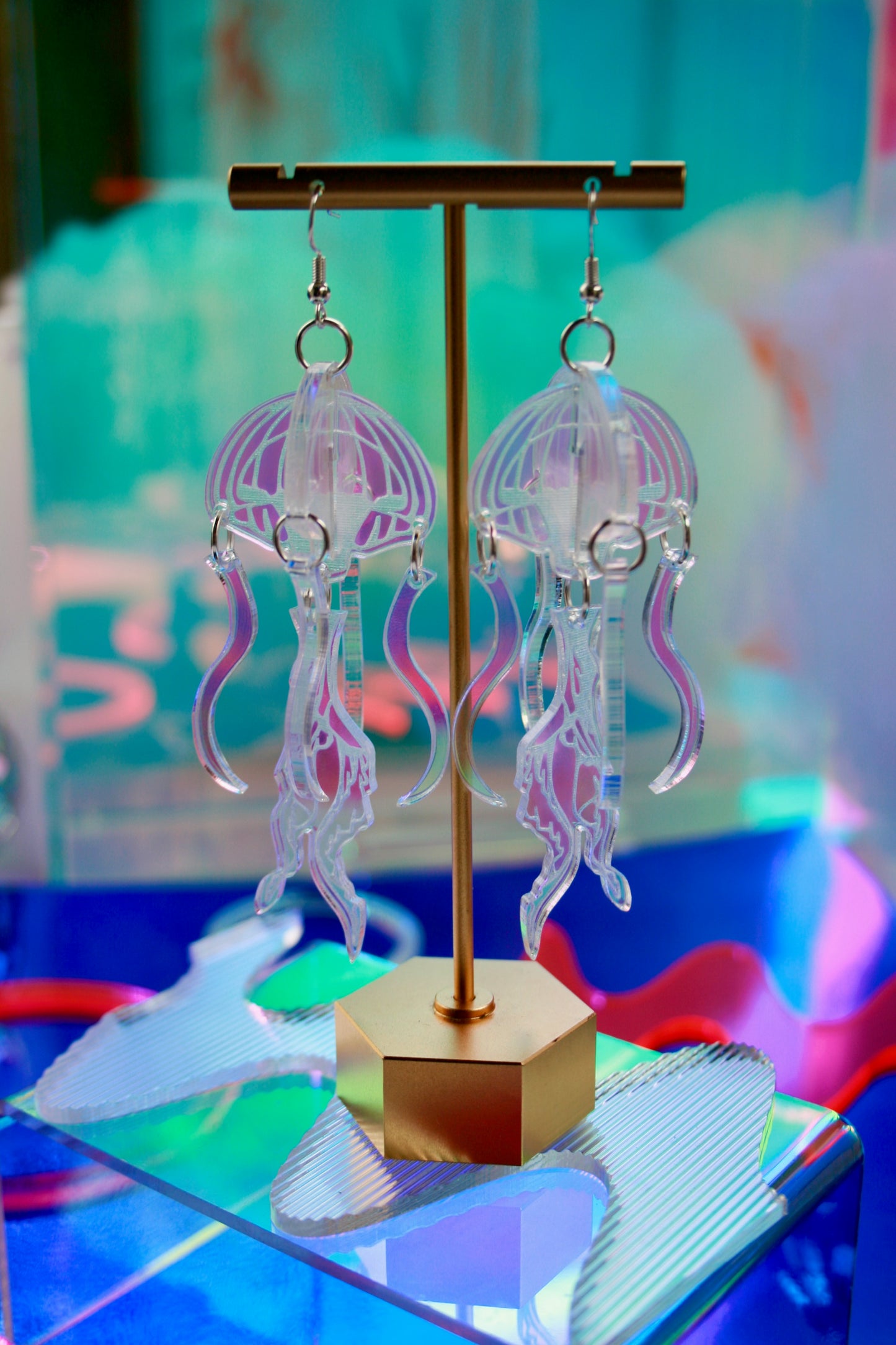 Wholesale- Jellyfish Earrings- Aquatic Ocean 3D